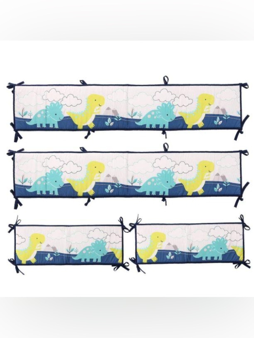 NWOT Dinosaur Print Bed Bumper in Yellow & Teal